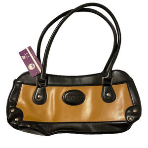 "Black & Mild" Vintage Leather Baguette Handbag
